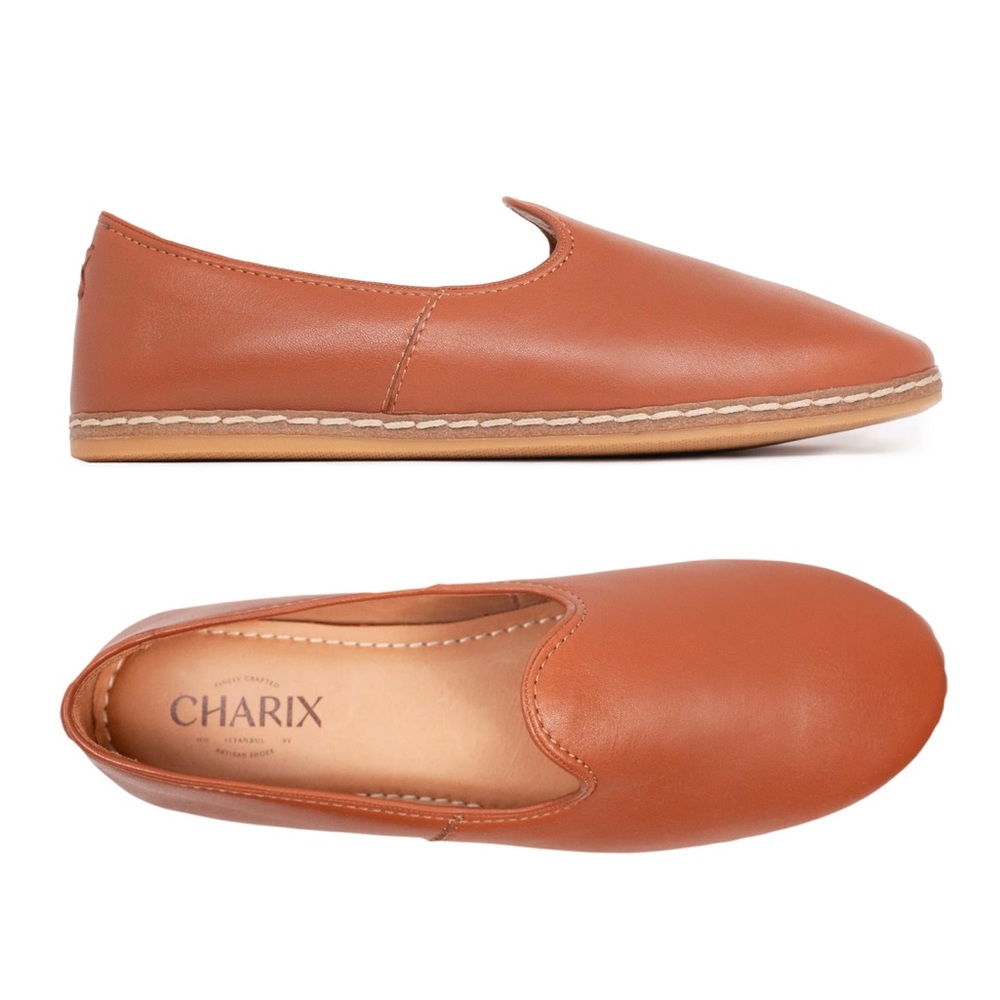 Charix Leather Loafers in Camel